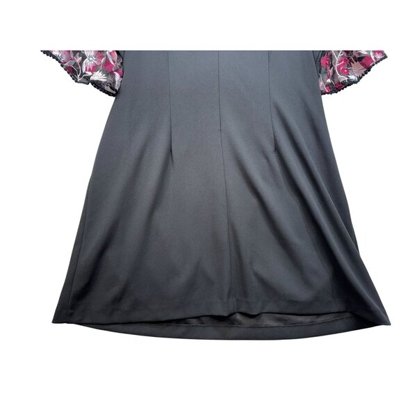 Lane Bryant Womens Embroidered Mesh Sleeves Floral Design Dress Plus Size 18 Bl - Picture 12 of 13